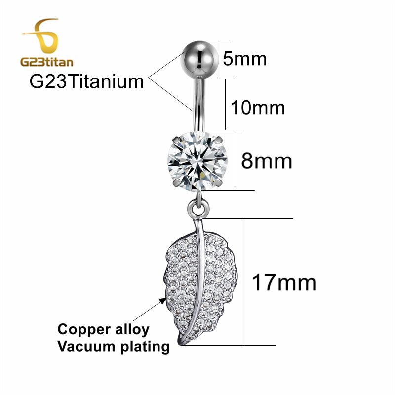 Anillo de botón de titanio hipoalergénico Chapado en plata para mujer, pendiente de ombligo, joyería para Piercing, 16G, 10mm, F136 piercing ombligo blanco pendientes de ombligo: Color amarillo claro
