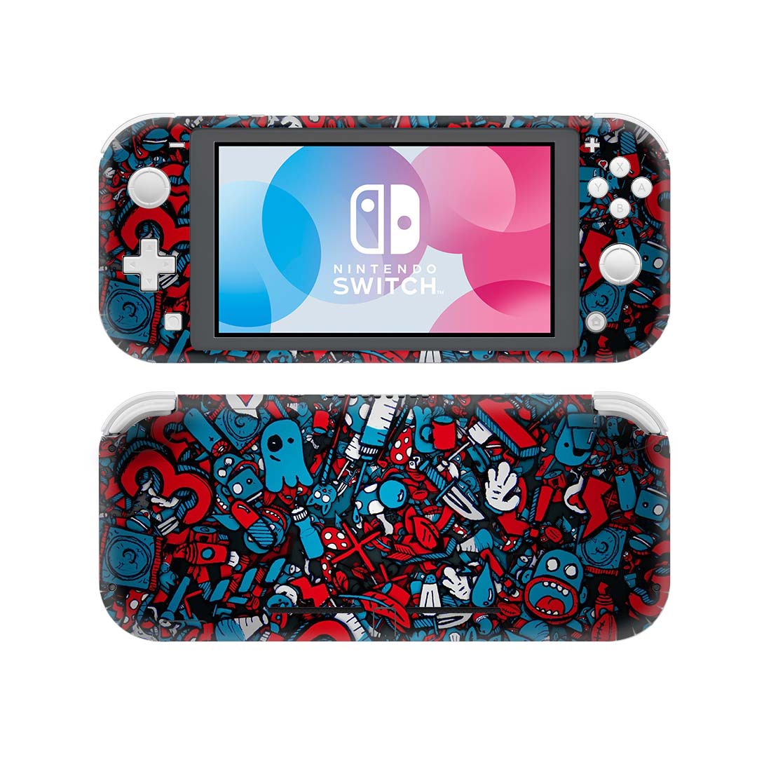 Pegatina de piel de vinilo de estilo grafiti para Nintendo Switch Lite, NSL película protectora, 15 estilos: Style 5