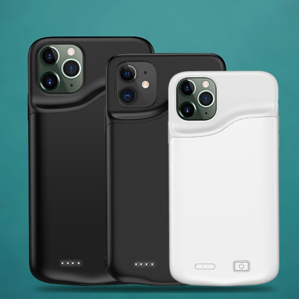 6000 mah til iphone 11 11 pro 11 pro max batterioplader cover smartphone cover power bank til iphone 11 pro max oplader cover