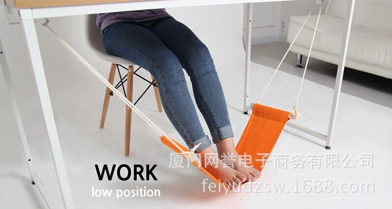 Fodhængekøje træthed lettelse hængekøje kontor fodhvilende hængekøje under skrivebordet hamaca rede de dormir