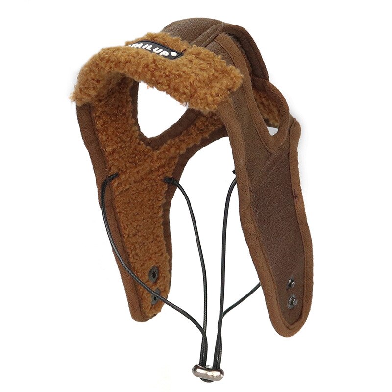 Dog Aviator Hat Dog Winter Pilot Hat with Ear Flaps for Cold Weather Pet Warm Aviator Cap Pet Windproof Motorcycles Protect Hat: Coffee Hat / M  See Size Table