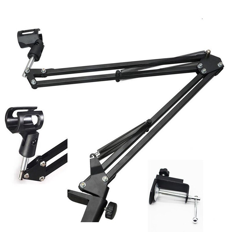 Professinoal Broadcasting Live Mic Stand Microphone Scissor Arm Suspension Boom Mount Shock Holder Studio Sound for PC Desktop