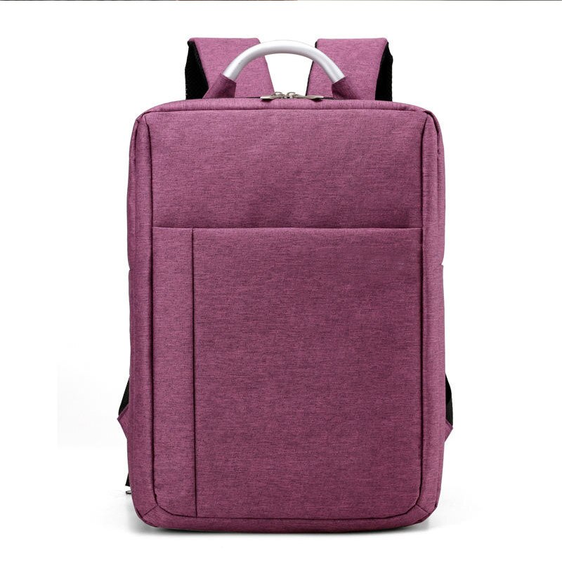 Mochila cuadrada sencilla para hombre, bolsa de tela Oxford para ordenador portátil de negocios, resistente al agua, de ocio, de , nueva: purple