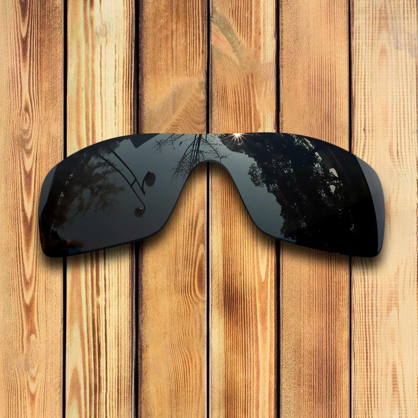 100% Precisely Cut Polarized Replacement Lenses for Oakley Oil Rig Sunglass - Many Colors: Solid Black