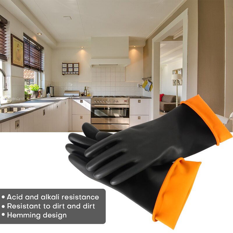 Chemische Slip Handschoenen, Oversize Househould Schoonmaken Industriële Latex Handschoenen Weerstaan Zuur Zware Handschoenen Voor Landbouw Werk