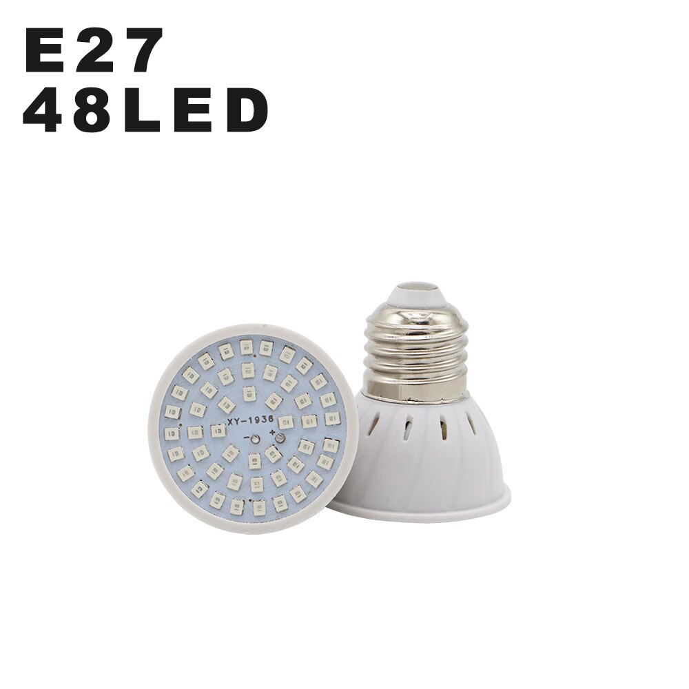 18LEDs 28LEDs Plant Growing Lamp Bulbs Growing Lights Full Spectrum Growth Lamps for Indoor Flower Potted Planting: 48LEDs Bulb