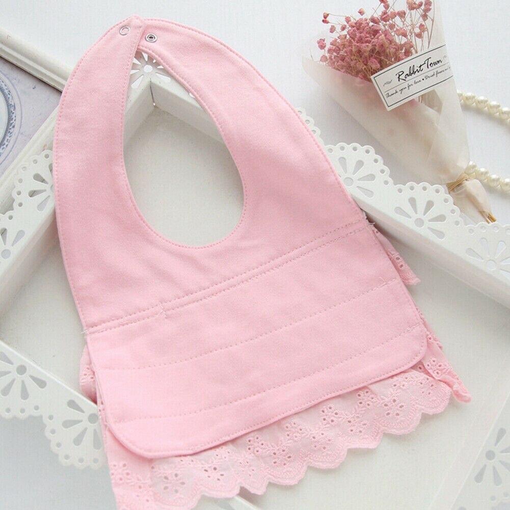 Baby Zubehör Spucktücher Baby Mädchen Bib Prinzessin Spitze Rüschen Baumwolle Bandana Lätzchen Fütterung Speichel Handtuch 100% Baumwolle