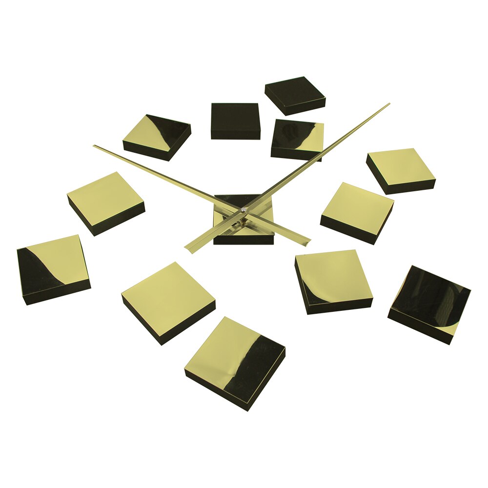 Reloj de pared 3D grande con espejo, moderno, forma cuadrada, para decoración del hogar, novedad de
