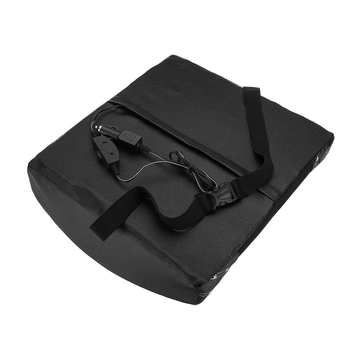 12V Auto Kussen Rugsteun Lumbale Elektrische Massage Pu Lederen Vrachtwagens Pijn Herbeleven Bescherming Wasit Zitkussen Ontspannen Accesoires