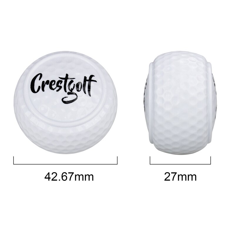-CRESTGOLF Flat Golf Balls Two-Tier Driving Range Ball Golf Training Auxiliary Ball Flat-Shaped Golf Practice Ball 5