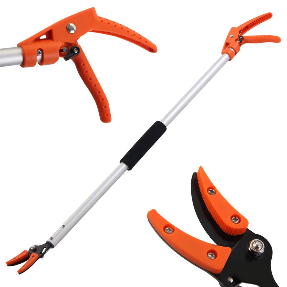 0.6-2M Extra Long Pruning and Hold Bypass Pruner Max Cutting 1/2 inch Fruit Picker Tree Cutter Garden Supplies
