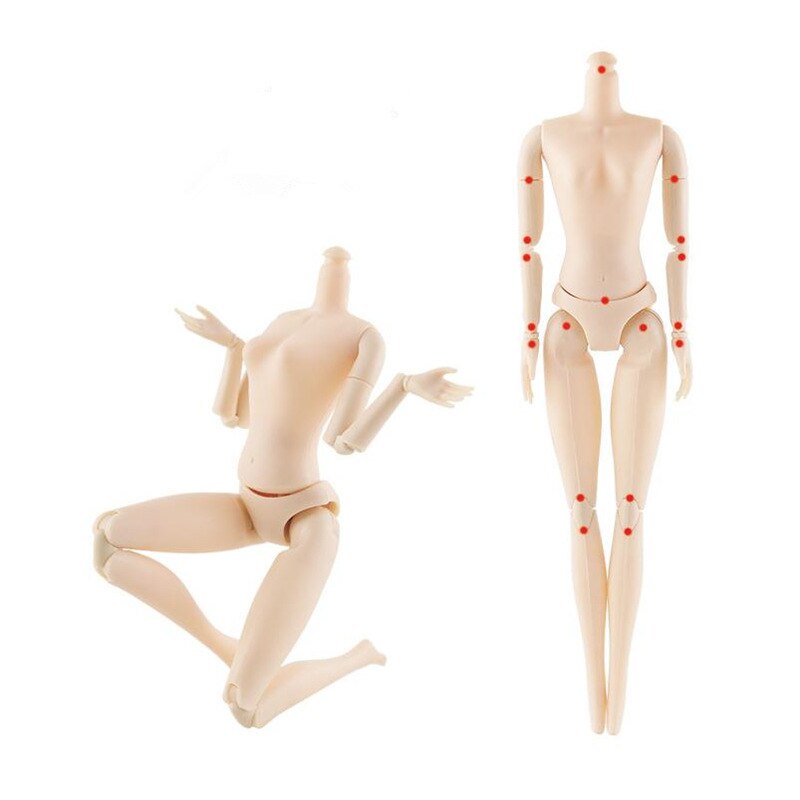 30cm dukke kropstilbehør bjd 1/6 bevægelige 16 ledninger diy nøgen bjd dukker krop til kvindelig makeup hovedlegetøj til piger: Default Title