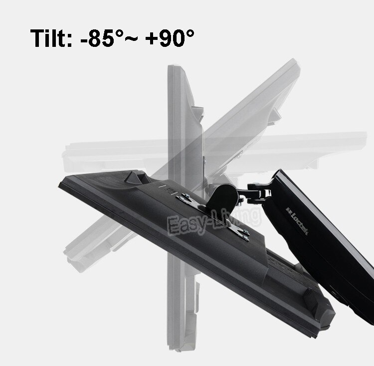 Loctek DLB502 Gas Spring Full Motion Desktop 10"-27" LCD LED Monitor Holder Arm Mount Bracket Loading 2-6.5kgs VESA 75/100mm