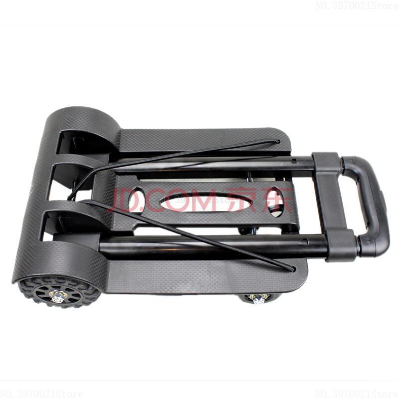 Portable Folding Hand Truck 360-degree Swivel Wheels Trolley Push Luggage Cart Foldable Dolly Equipment Carrier 120 Ibs Capacity: 2