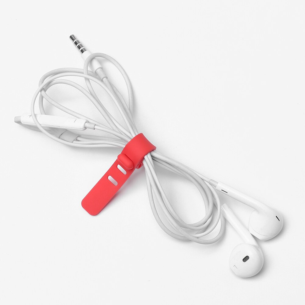10PCS Soft Silicone Cable Winder Clip Cable Organizer Wire Mouse Cord Line Cable Protector Earphone USB Cable Wire Tie