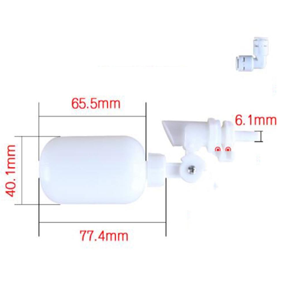 6.35mm PE Pipe Water Level Switch Water Tank Floating Ball Valve For Water Purifier Spare Floating Ball
