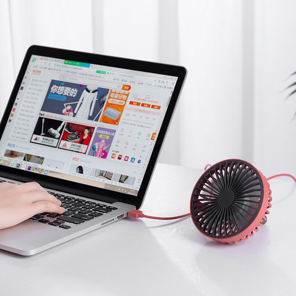 Usb autoventilator auto-interieuraccessoires 360 graden ronde autokoelaccessoires zwenkventilator ventilatieplaat zomer  dc 5v