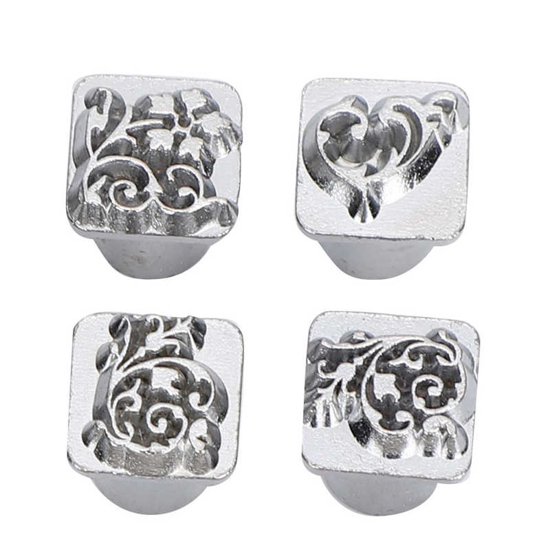 12 st metall stämpel stansverktyg tang dynastin blomma gör det själv vegetabiliskt läder stamper läder hantverk utskrift punch stämplar set