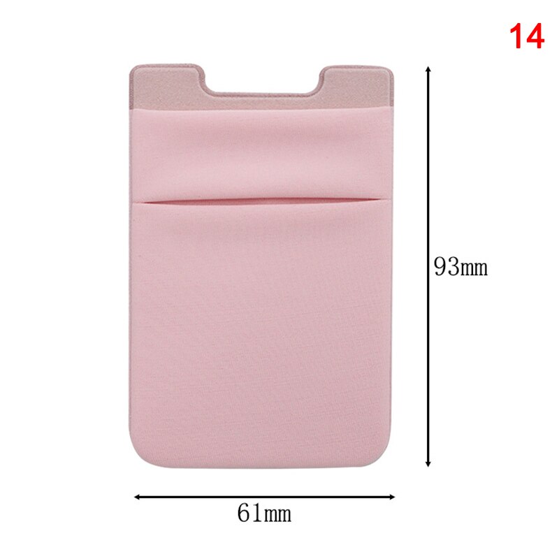 Doppel Tasche Elastische strecken tuch/mikrofaser praktisch Ich würde Kreditkarte Halfter Aufkleber Universal- Brieftasche fallen Karte Halfter: 14
