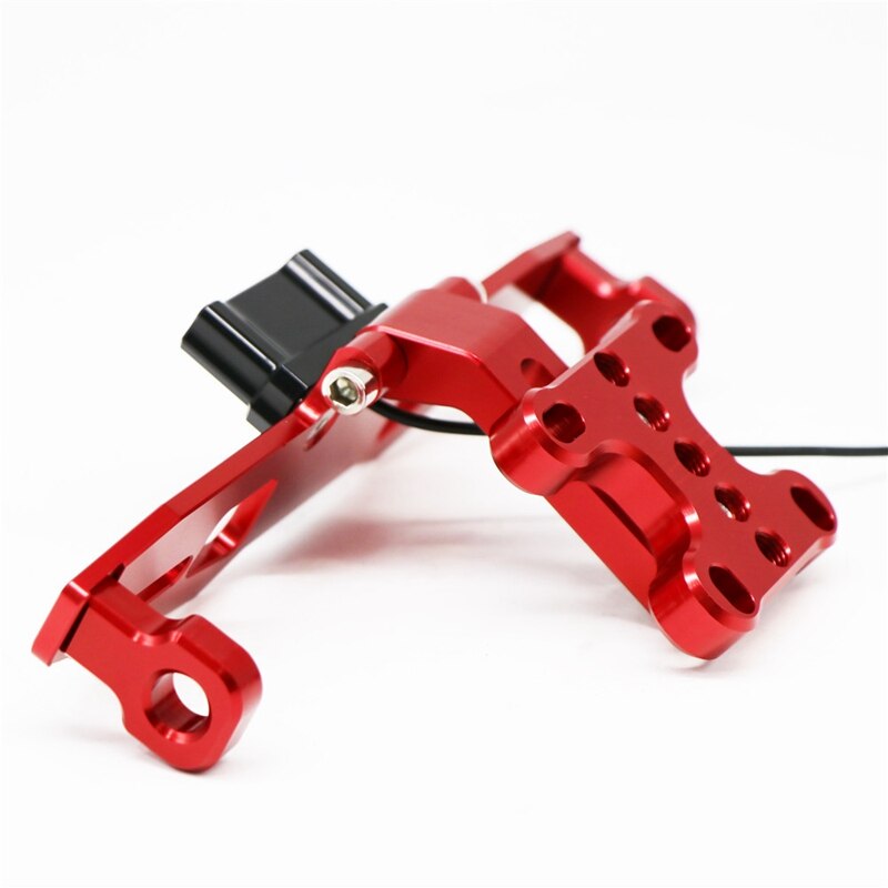 Soporte de placa de matrícula para motocicleta soporte de montaje de luz LED para Yamaha TFX150 Z125 (rojo)