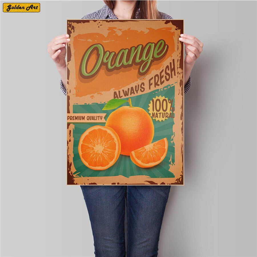 Hedelmä ruoka piirustus vintage voimapaperi juliste baari kahvila seinätarra taidemaalaus retrotaide maaliprintti kuva 45.5 x 31.5cm: Punainen