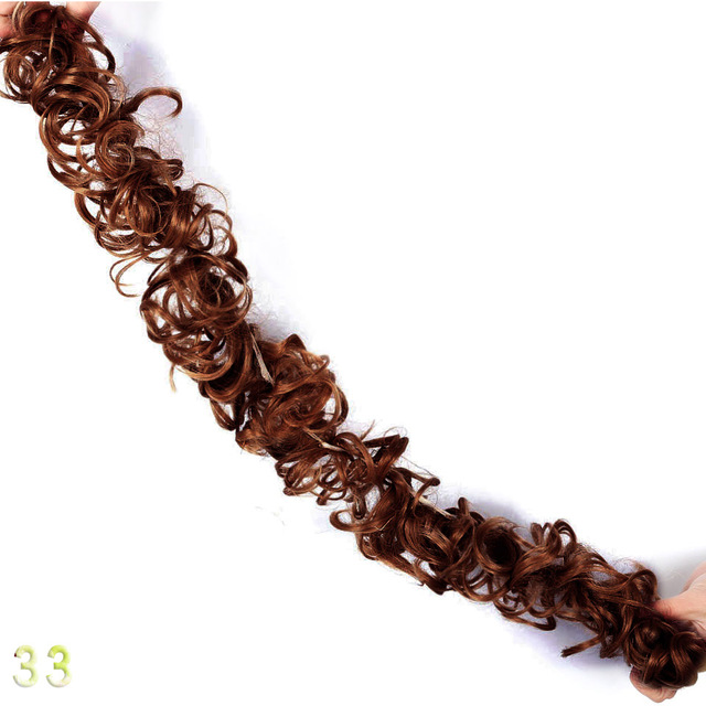 LANLAN Raupe Haarnadel Mädchen Perücke Sommer Braut Haarnadel Alte Pack Halb Marubes Kopf Flauschige Rolle Synthetische Chignon Für Weiß: M333-33