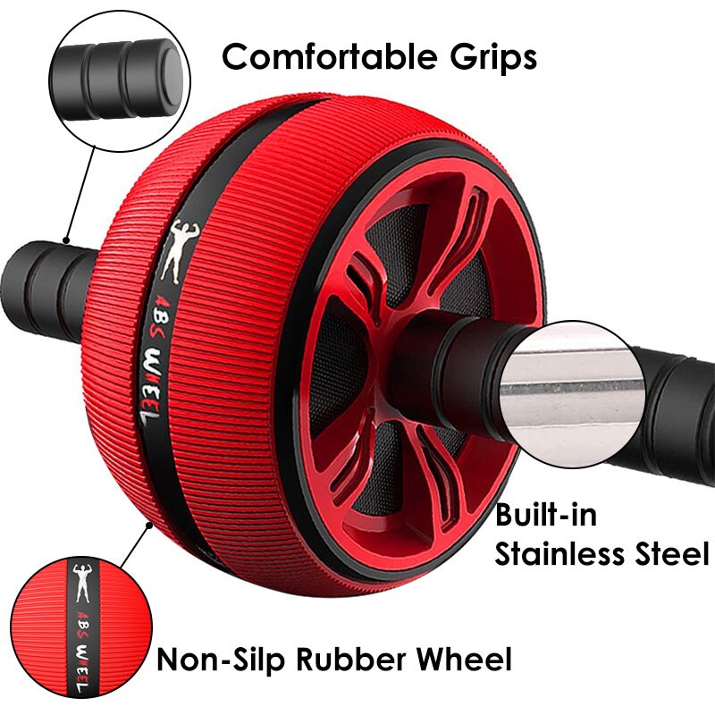 Stille Spier Oefening Abdominale Wiel Roller Thuis Fitnessapparatuur Dubbele Wiel Abdominale Power Ab Gym Roller Training