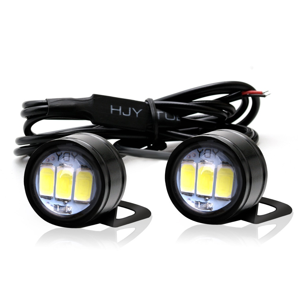 Lámpara de ojo de halcón para motocicleta, 2 uds., lámpara de fuego fantasma, información de componente, Pedal de halcón, LED, lámpara de Flash para espejo, 12V