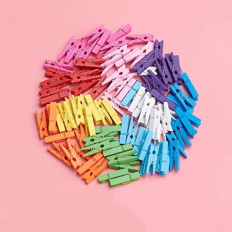 1/3/5/10pcs Mine Size 25mm Mini Natural Wooden Clips For Photo Clips Clothespin Craft Decoration Clips Pegs