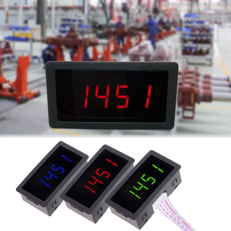 4 Digital LED Tachometer RPM Speed Meter+Proximity Switch Sensor NPN 12V 9999RPM 51BD