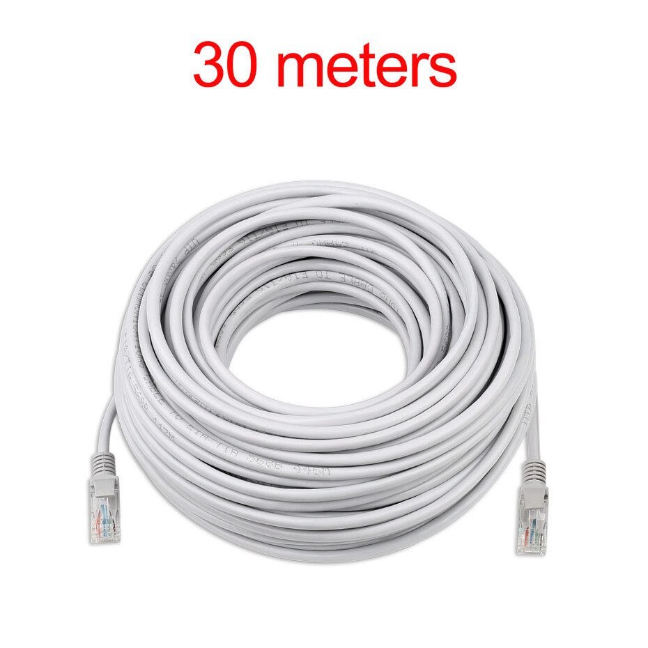 Vanntett 10m 15m 20m 30m 50m cat 5e ethernet nettverkskabel  rj45 patch lan kabel for nettverk ip kamera internett poe kamera kit