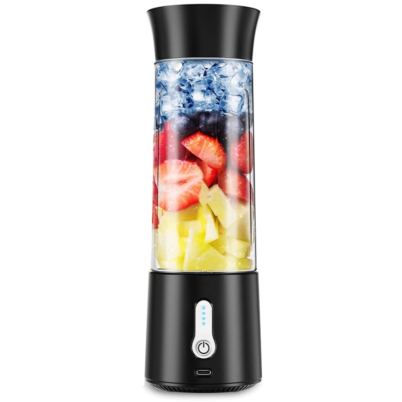 Mélangeur Portable, mélangeur Rechargeable avec bouteille de 500Ml, mélangeur étanche pour Milkshakes et Smoothies, petit presse-agrumes