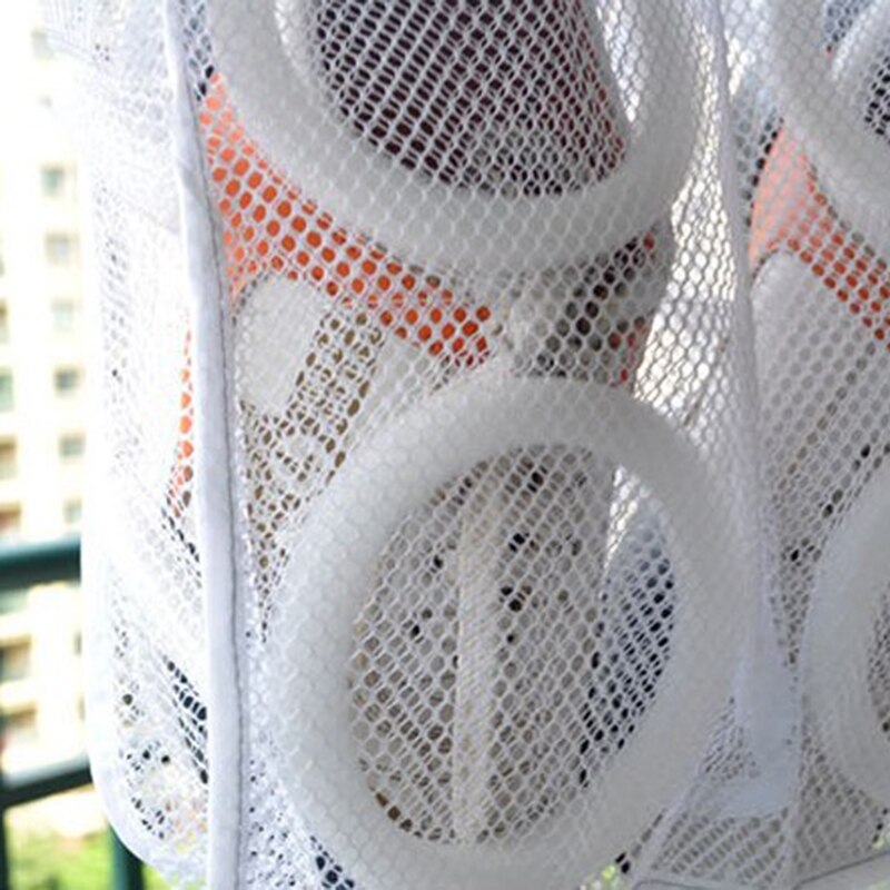 Durable Polyester Washing Shoes Mesh Net Air Bag Pouch Washing Machine Cleaner Laundry Bag Case Shoe Hanging Bag For Durable