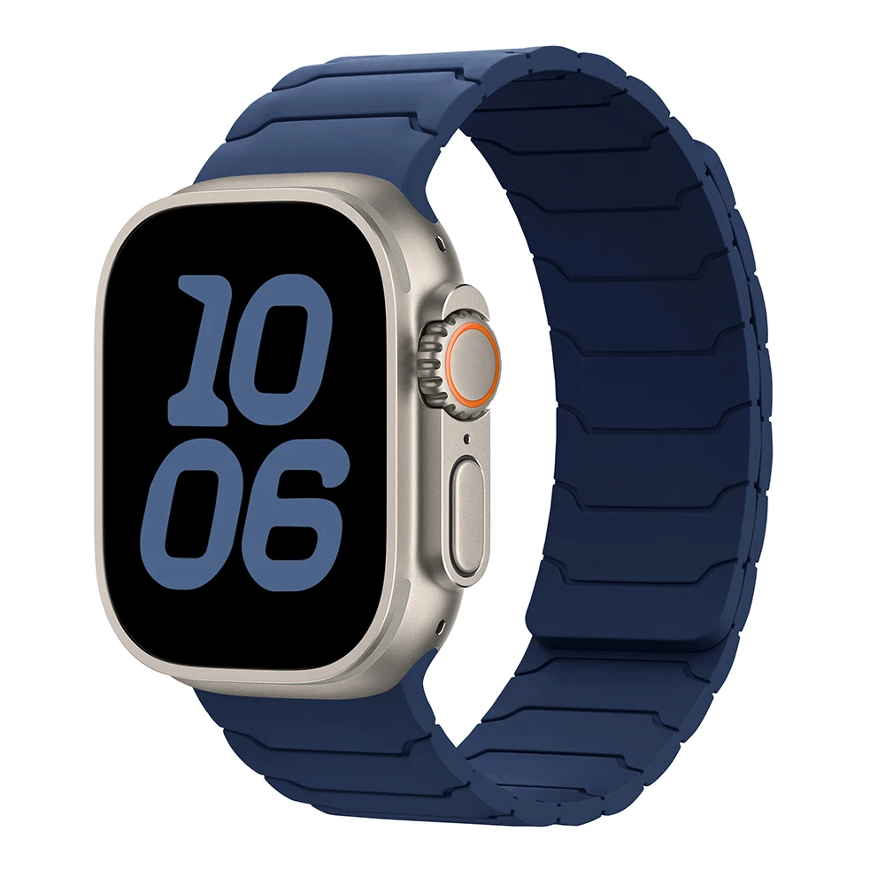 Correa para Apple Watch ultra 2 Band 49mm 45mm 44mm 40mm 42mm 46mm 41mm 38mm pulsera magnética de silicona IWatch Series 10 SE 9 8 7: Negro carbón / 12 mm