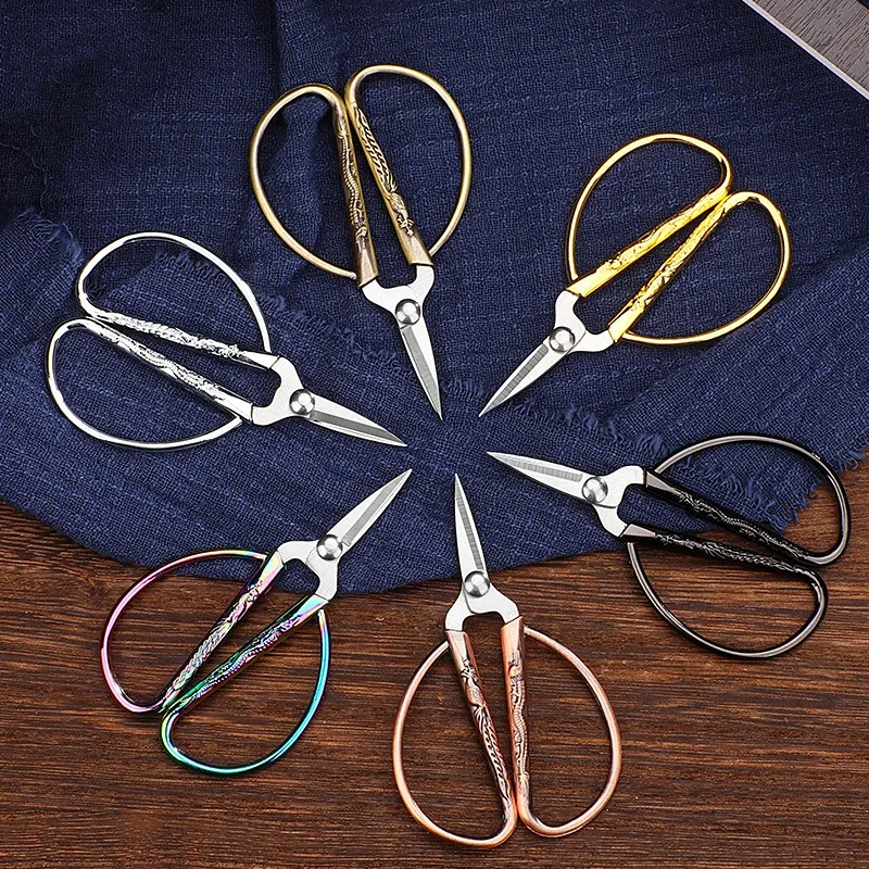 Mini rostfria sysaxar retro skräddartråd broderi tyg handarbete sax hushållssömnadstillbehör
