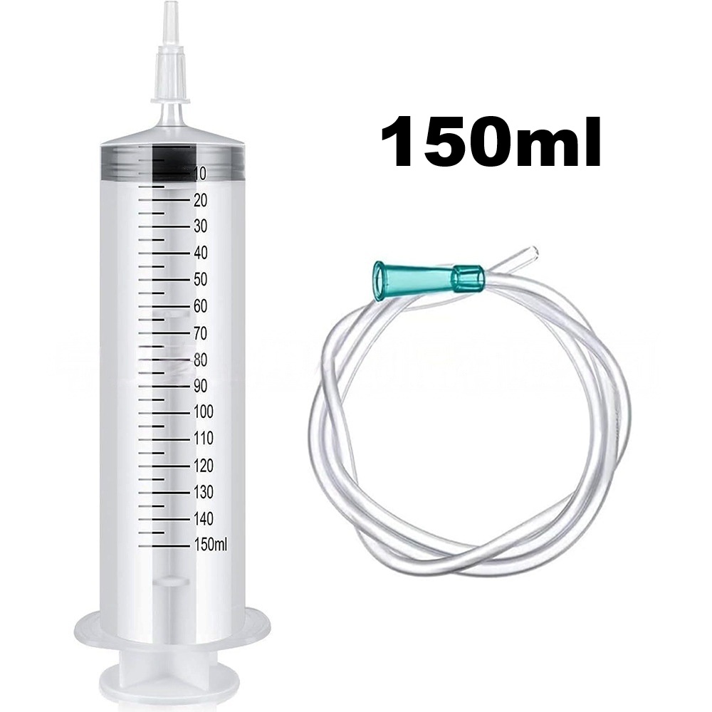60-550ml Spuit Oliepomp Auto Brandstoftank Vulapparatuur Vloeistof Extractor Met 1m Slang Herbruikbare Naaldcilinder Vloeistofverversing: Blauw