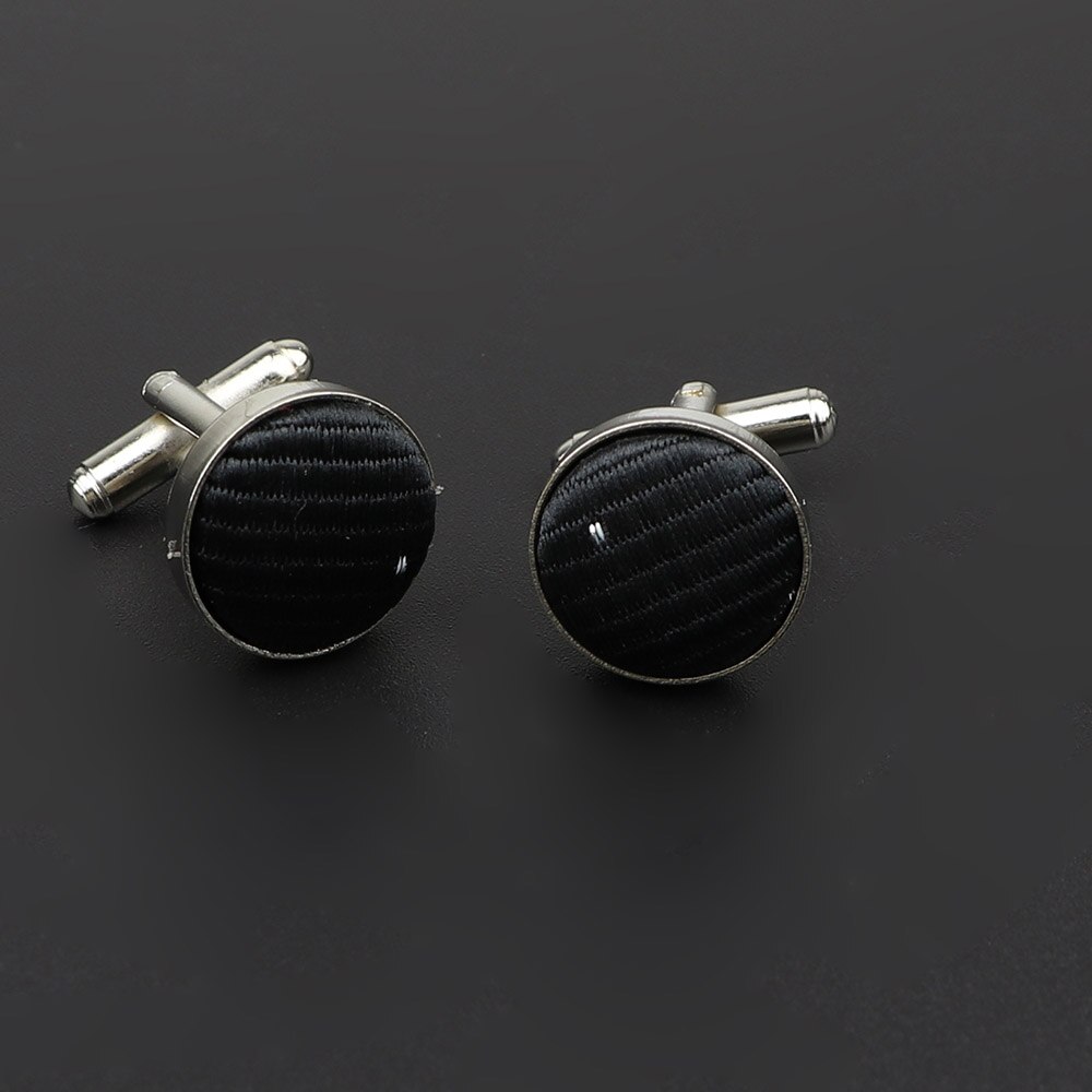 Botões de punho para homens, botões clássicos de cor sólida de poliéster com design verificado: 24