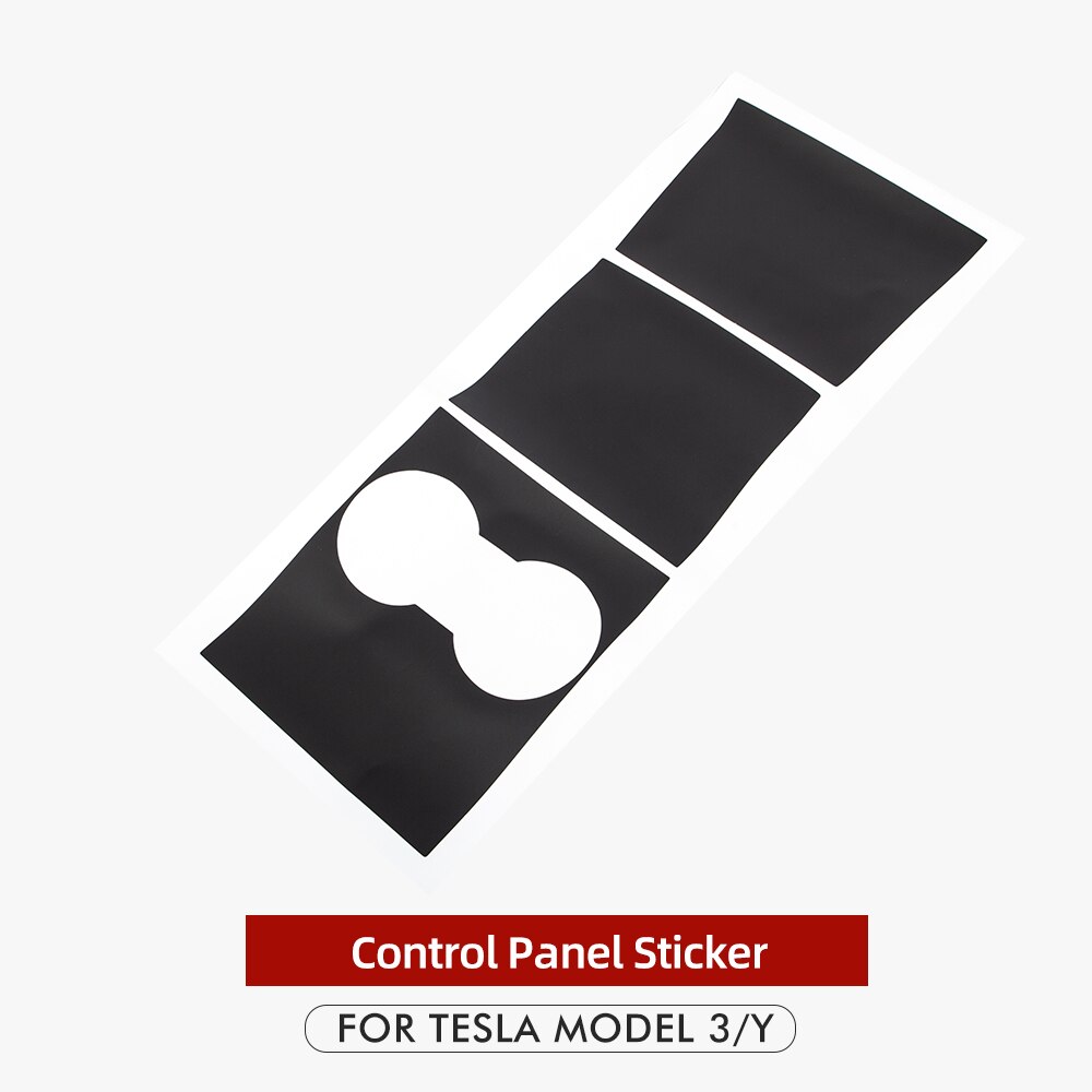 Heenvn Model3 Car Central Console Panel Sticker For Tesla Model Y 3 Accessories Upgraded Car Styling Protection Film 3pcs: Default Title