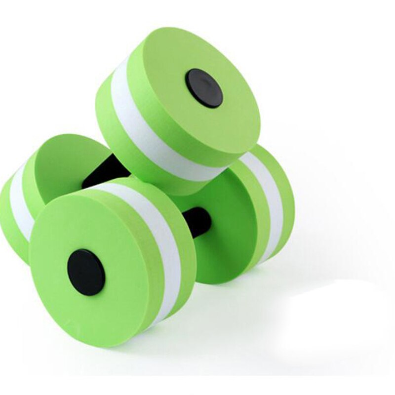 1Pcs EVA Water Aquatics Aerobics Dumbbell Weights Swimming Fitness Pool Exercise Workout Medium Aquatic Barbell Fitness Training: green