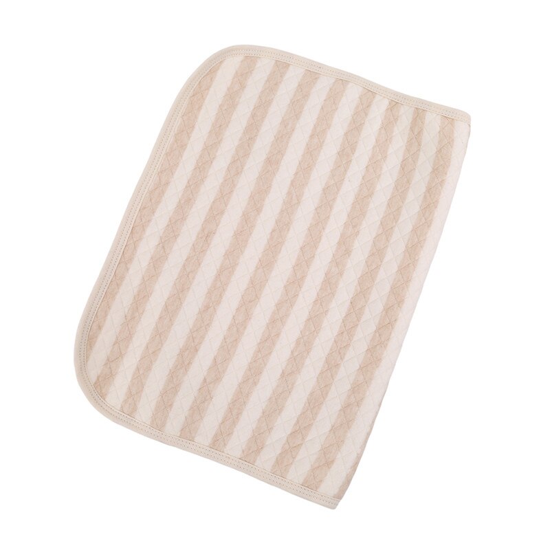 Een Stuk Bruine Streep Baby Waterdicht Urine Mat Wasbare Veranderende Tafel Voor Kinderen Reveiving Deken Baby Luierbak Cover: small
