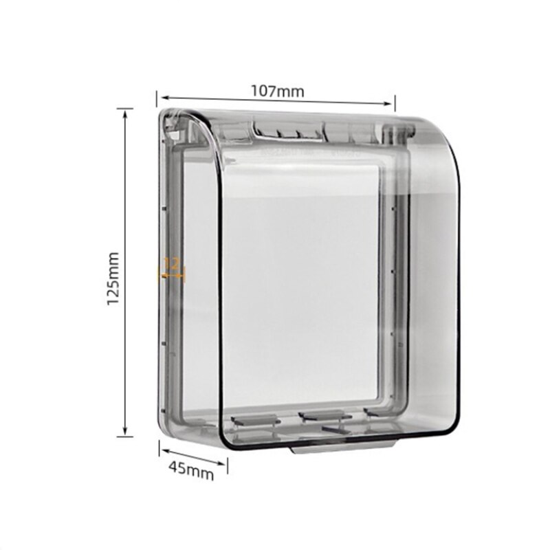 1Pcs Type Self-Adhesive Wall Socket Waterproof Box Electric Plug Cover Bathroom Wall Switch Protection Cover Socket Splash