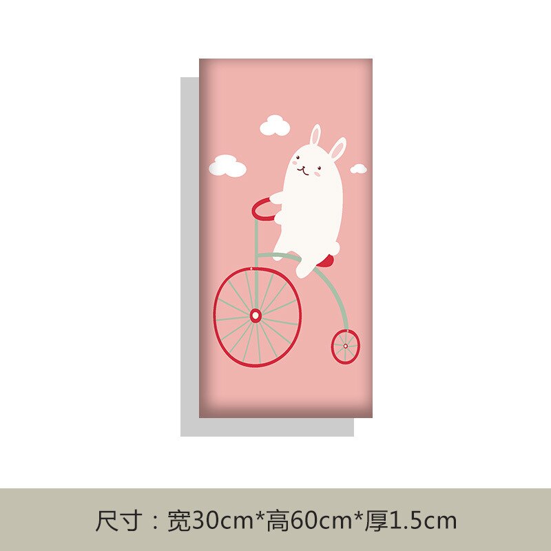 dessin animé enfants Anticollision sac souple autocollant mural auto-adhésif Tatami mur bébé décoration 3D toile de fond mur: Kitten Car Width 30   Height 60   Thickness 1 5