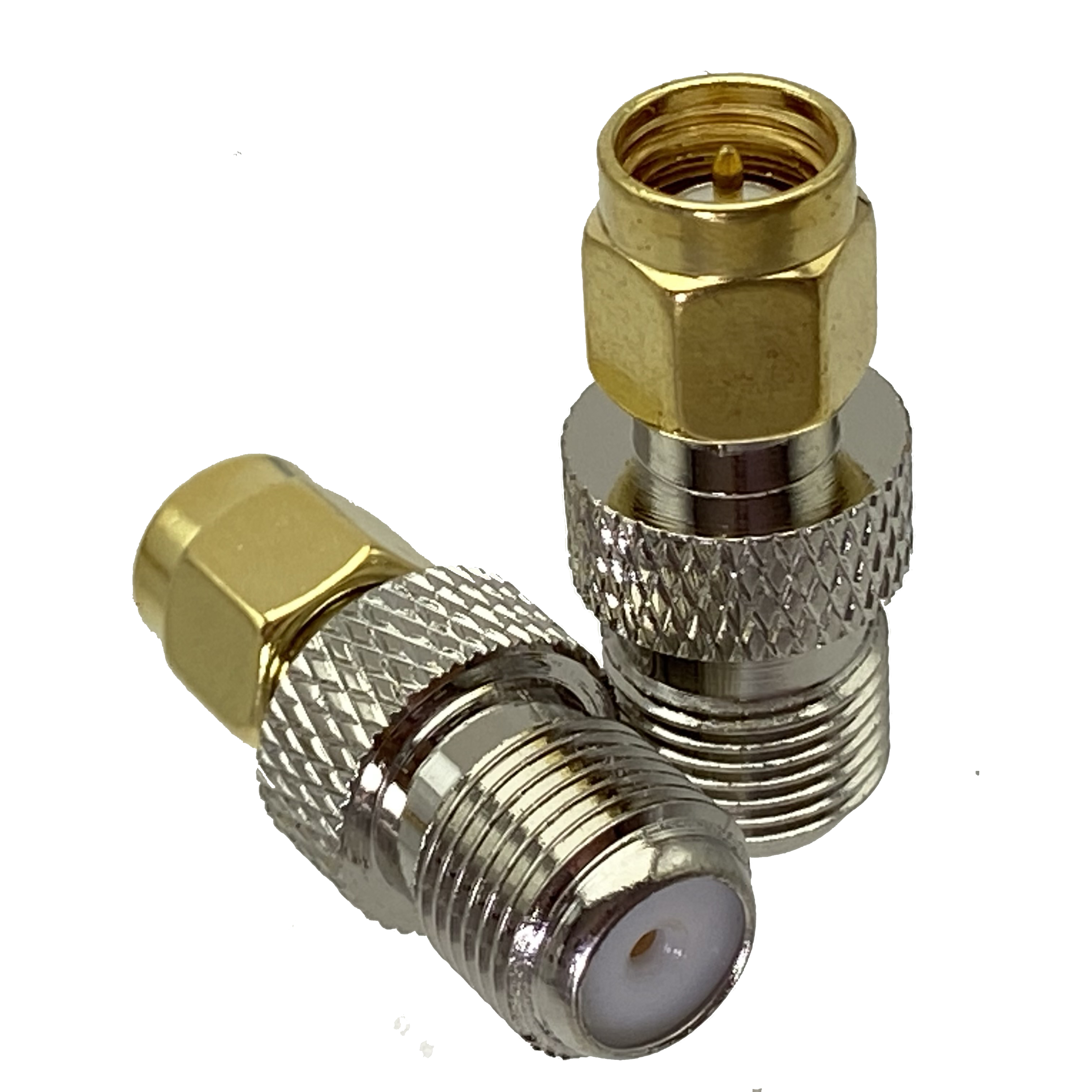 1Pcs Adapter F TV to SMA Male Plug & Female Jack Straight RF Coaxial Connector For Antenna Wire Terminals: Lavender
