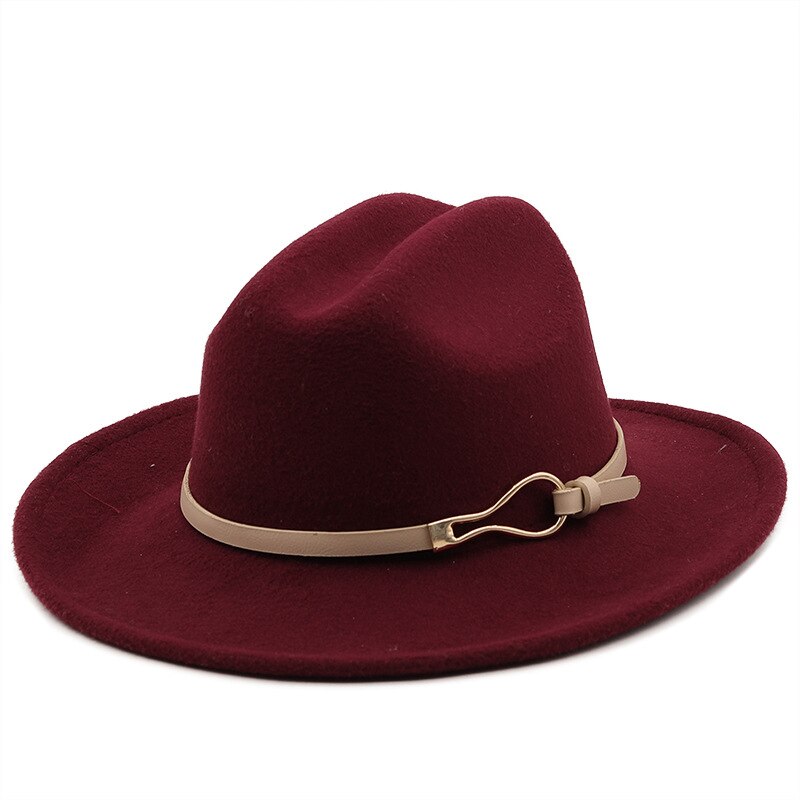 Sombrero de fieltro clásico británico para hombre y mujer, accesorios de sombrero de vaquero, sombrero de Jazz, sombrero de caballero: 10