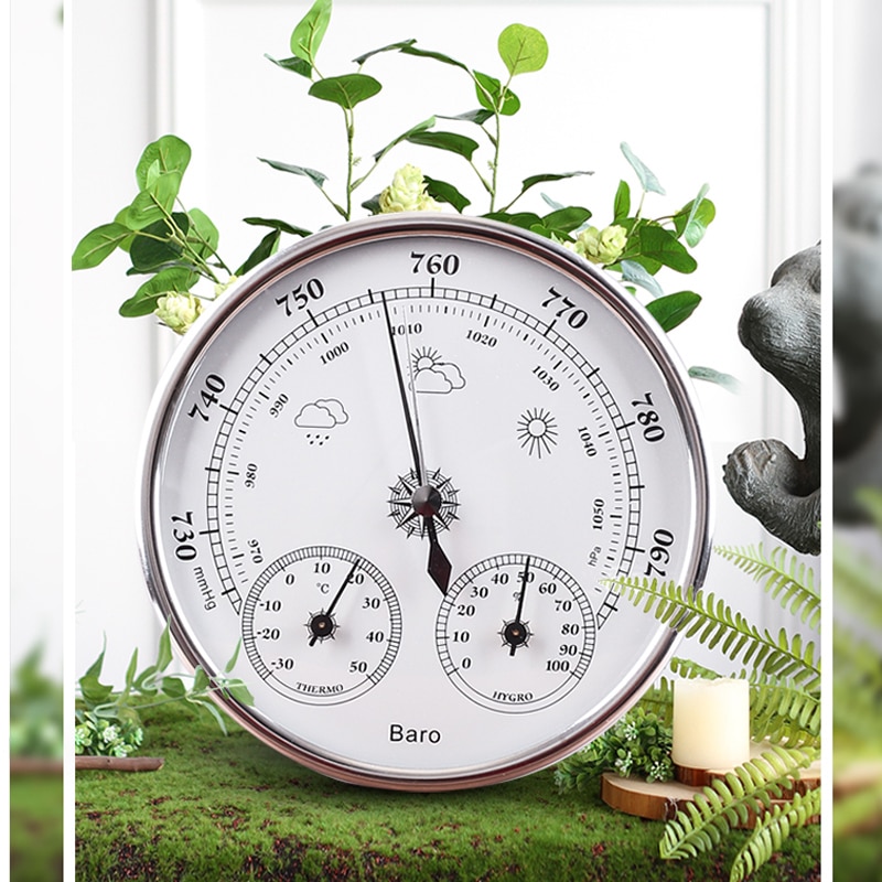 3 In 1 Temperature Humidity Gauge Indicator Wall Hanging Weather Station Barometer Thermometer Hygrometer