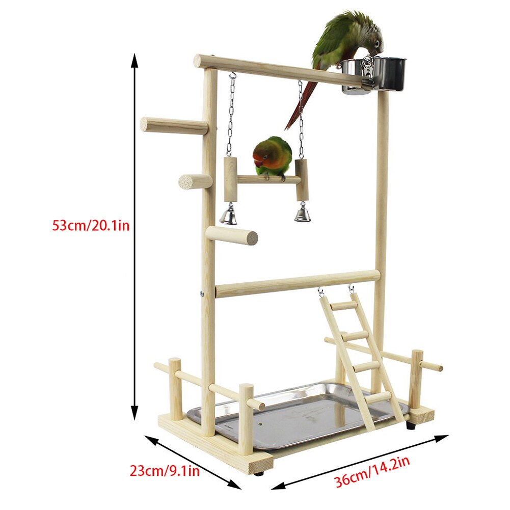 Papegaai Playstands Speelgoed Lade Vogel Schommel Klimmen Opknoping Ladder Brug Houten Valkparkiet Speeltuin Vogel Zitstokken Vogel Feeder