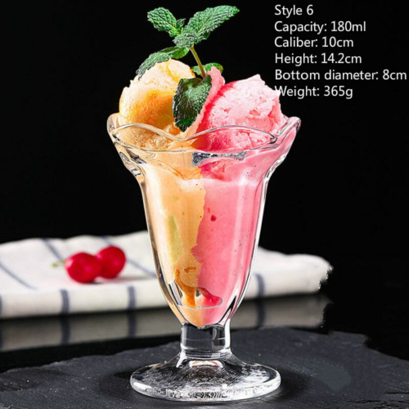 Exquisite 200-600Ml Strange Shape Cocktail Wine Glass Dessert Cup Milkshake Bowl Bar Cold Drinks Shop Goblet Dish: S6 180ml