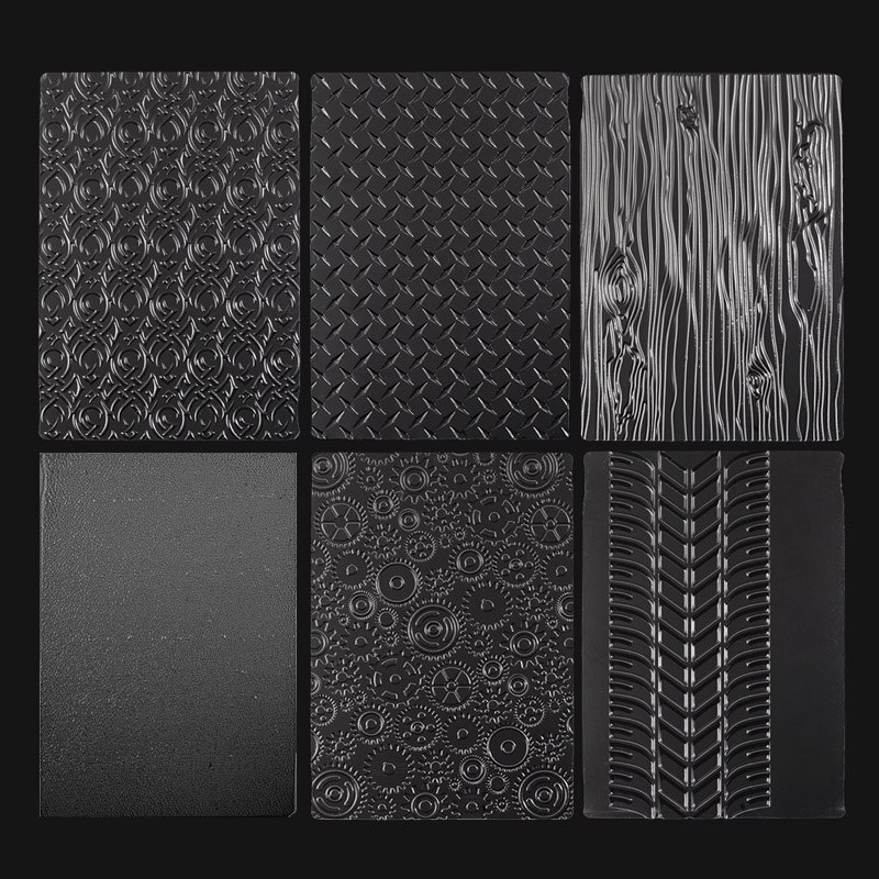 6Pcs Bakeware Texture Sheet Set Transparent Texture Mat Cake Mould For DIY Cookie Fondant Sugar Craft Decoration Baking Tools