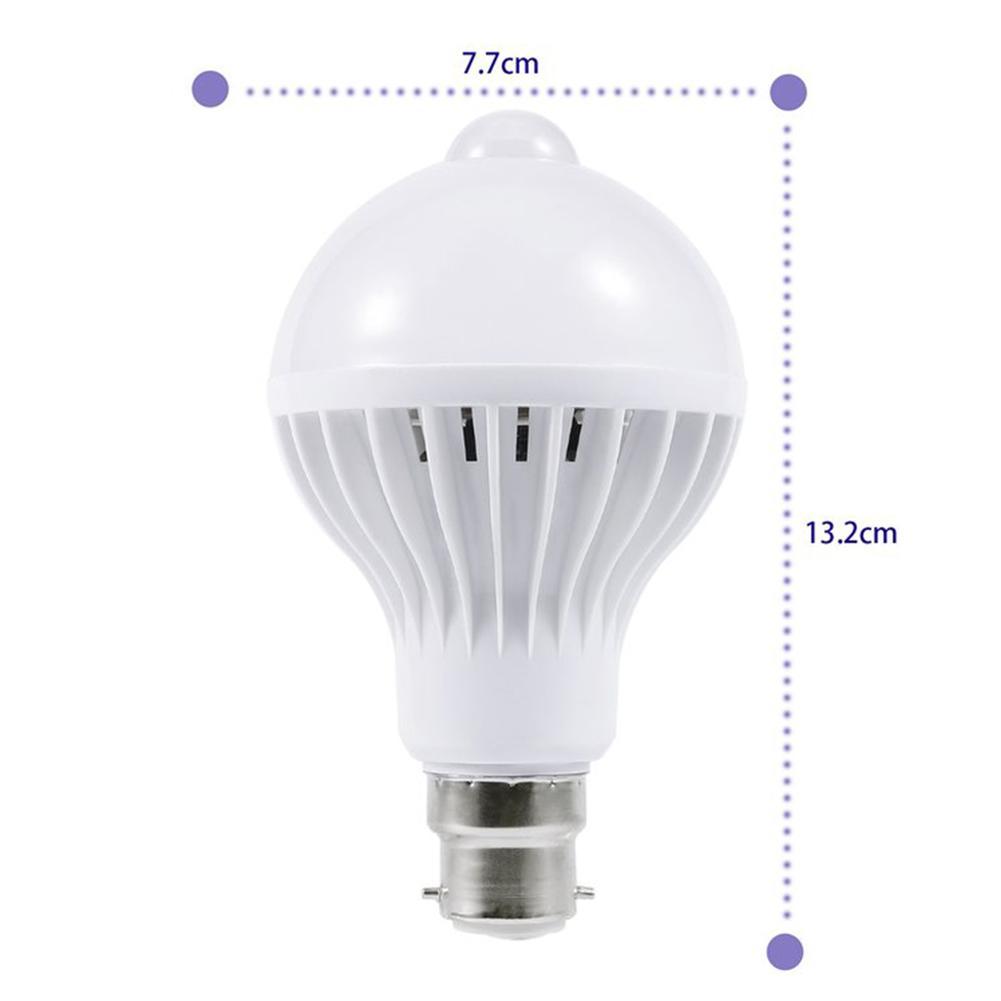 LED PIR Motion Sensor Auto Lamp Bulb Infrared Energy Light Cold White 9W Modern Interior House Use Durable