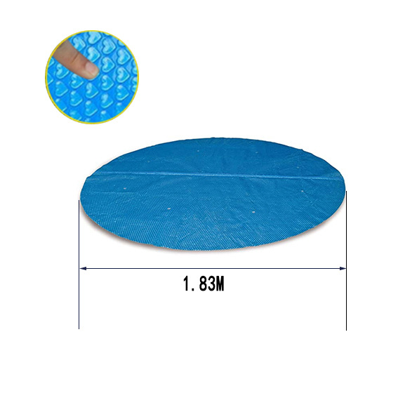 Swimmingpooldæksel støv regntæt pooldæksel blå rund presenning, holdbar til familiehaver, svømmepølstilbehør: 01